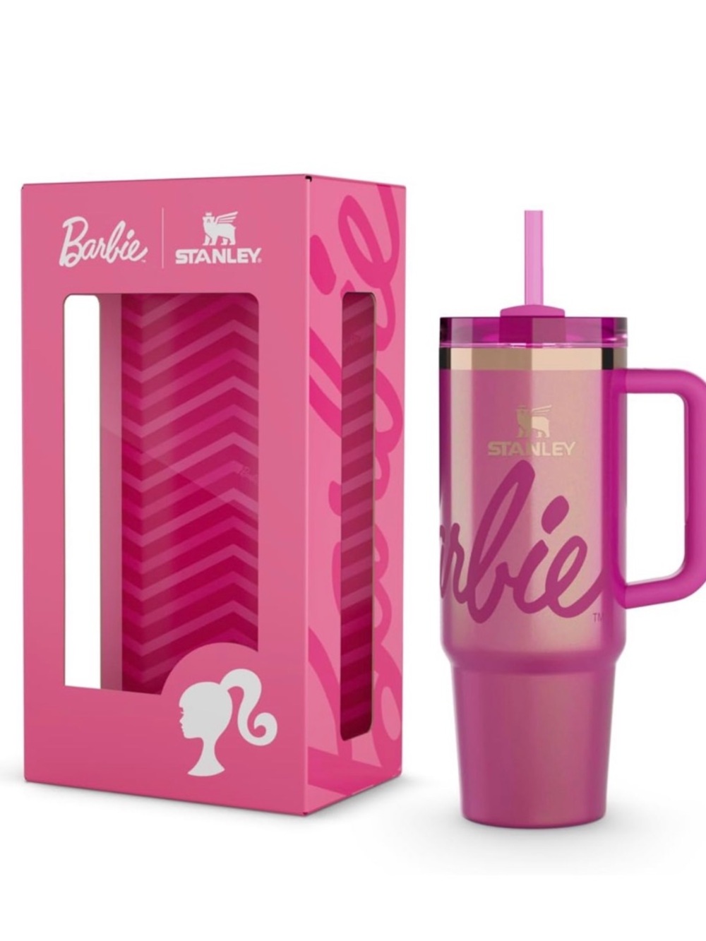 Stanley x Barbie Pink Insulated Travel Tumbler with Straw LIMITED EDITION🎉 30 oz